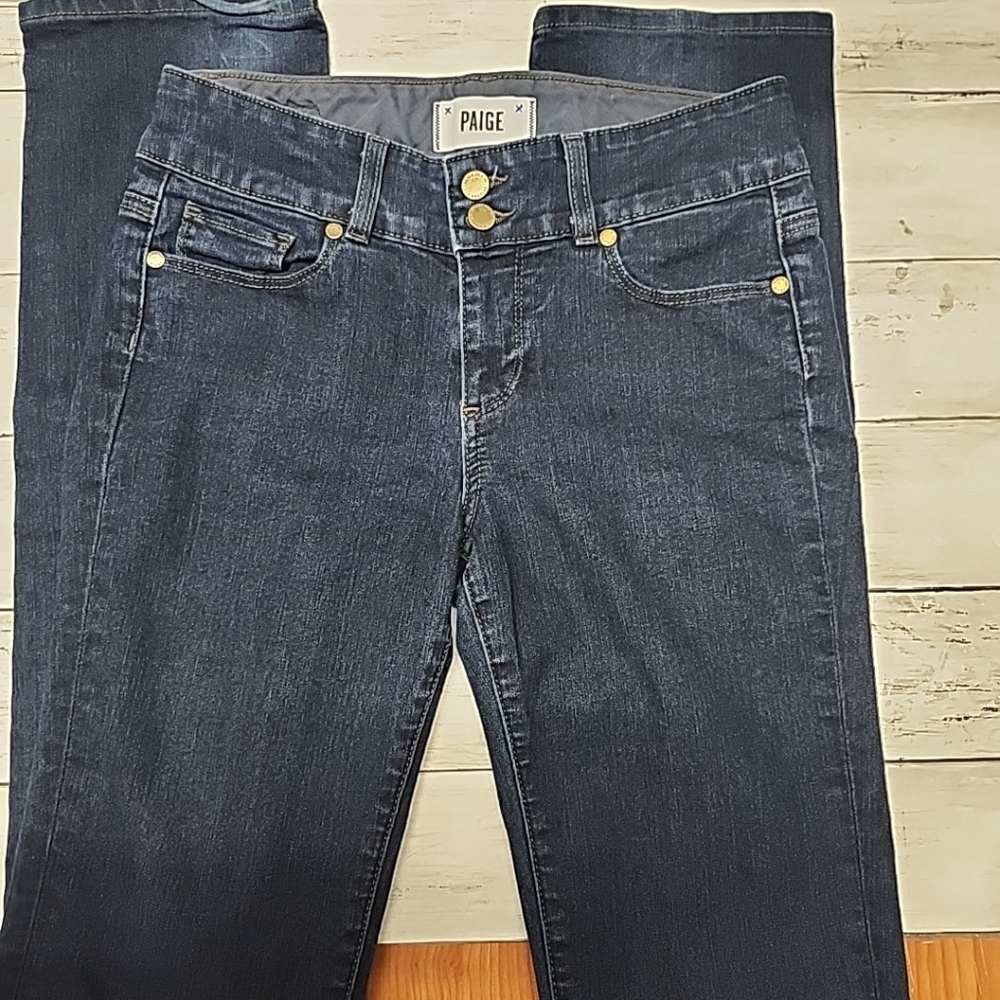 PAIGE Hidden Hills Straight Jeans Champion Wash Size 26x32 - Picture 3 of 13